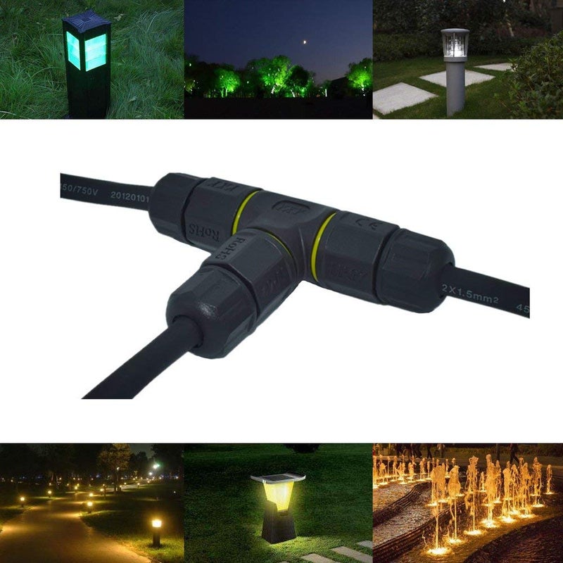 ELifeApply 3 Way Junction Box IP68 Waterproof Electrical Junction Box 2 Pin/3 Pin/4 Pin Outdoor Cable Connector for Underground/Outdoor Ã˜ 4.5mm-10mm, Shielded Field Installable - 3Pin - Image 4